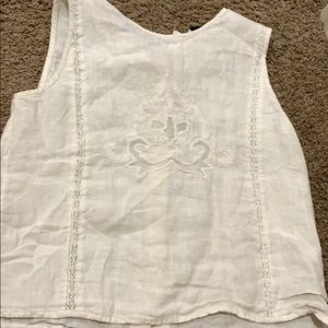 Creme Sleeveless top